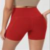 ODODOS 5" Tummy Control Biker Shorts for Women with Pockets High Waist Athletic Workout Yoga Shorts, Red, Small view 4