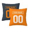 Slaccvd Custom University Throw Football Pillow Cases(2Packs) Personalized Design Any Name and Number 18"X18" Basketball Fans Gift view 1
