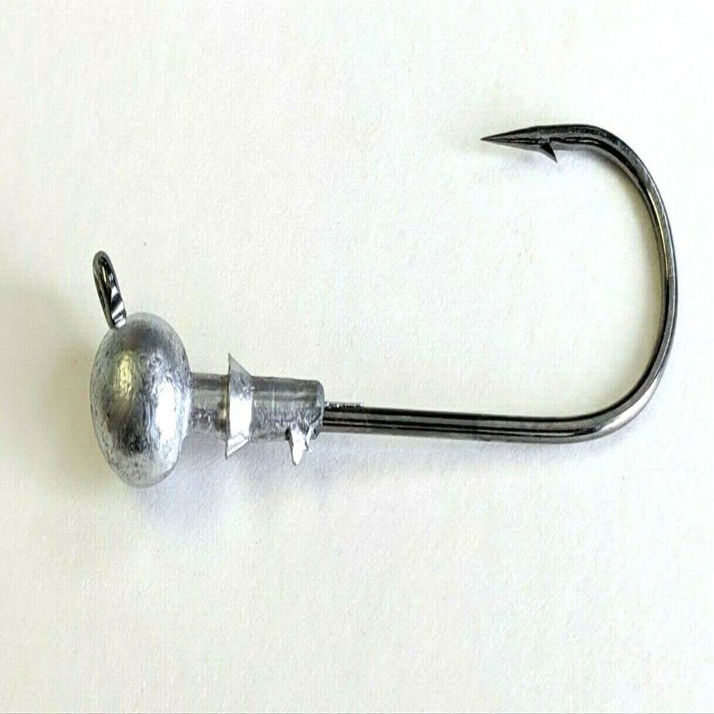 25 Unpainted X-Eye Ball Jig Head Bass Walleye Swimbait Lure Ultra Point Hook 3/16oz