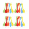 24pcs 3 in 1 Reus ble Pl stic Spoon Fork Knife Set Outdoor Port ble Multifunction l T blew re Kit - ide l for Outdoor ctivities