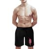 Blobfish Cherry Ice Cream Men's Swim Trunks Quick Dry Swimsuit Shorts Funny Beach Board Shorts with Pockets M view 3