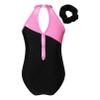 FEESHOW Leotards for Girls Sequins Sleeveless Dance Gymnastics Bodysuit Athletic Tank Top Bodysuit with Hairband Pink 8 Years view 2
