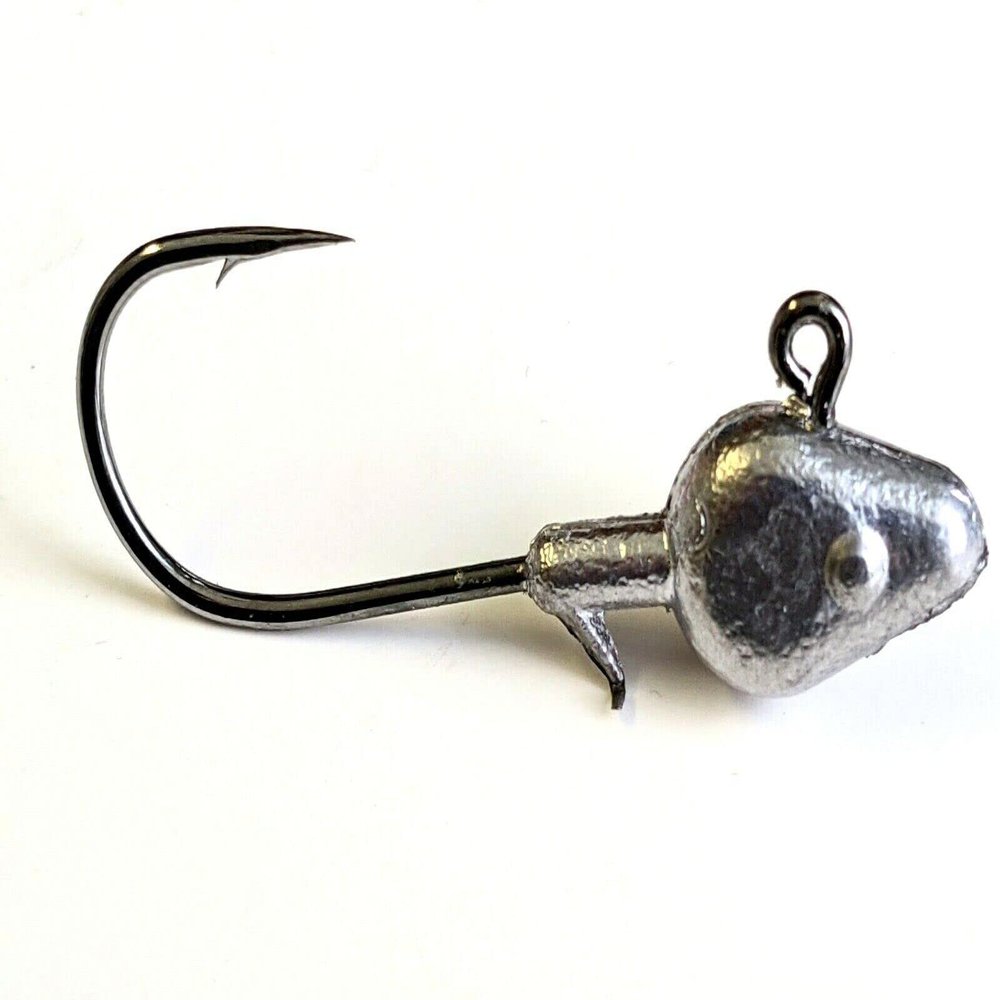 50 Unpainted Crappie Minnow Jig Head Pan Fish Ice Fishing Extra Strong Hook 1/4oz