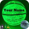 MILACHIC Customized Basketball, Glow in The Dark Personalized Basketballs Blue Size 5 (27.5") for Youth, Men, Women view 1