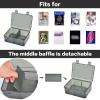 ALCYON 1600+ Baseball Card Storage Box, Sports Cards Holder Organizer Hard Plastic Display Case Compatible with Baseball/Football/for MTG/for PM for Collector (Bag Only)-Grey view 2