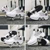 LDRFSE Double-Row Deform Wheel Automatic Walking Shoes Invisible Deformation Roller Skate 2 in 1 Male and Female Skating Shoes Multifunctional Outdoor Walking Sneakers view 4