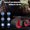 Automatic Rebound Abdominal Wheel With Kneeling Pad, Ab Wheel Roller With Mobile Phone Bracket For Abdominal Core Strength Training (Red) view 3