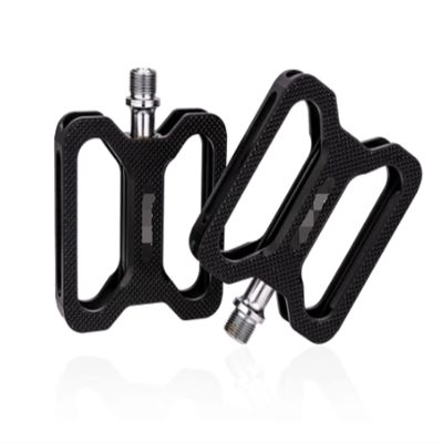 TTRS Store Bike MTB Nailless Falt Pedal Aluminum Zero Pins No Rivet Treadle Antiskid CNC Smooth Bearings Fit for Bicycle Riding K624