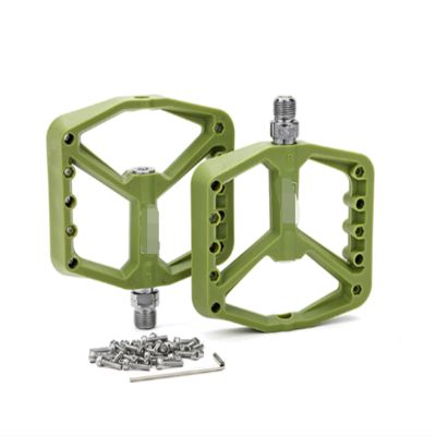 TTRS Store 1 Pair Bicycle Pedals Bike Ultralight Seal Bearings Cycling Nylon Road BMX MTB Pedals Flat Platform Bicycle Parts Accessories (Color : Army Green)
