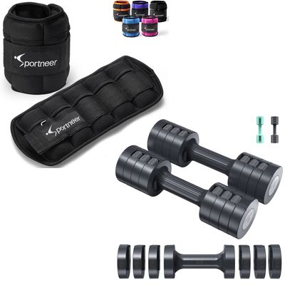 Ankle & Wrist Weights with Hand Weights Set