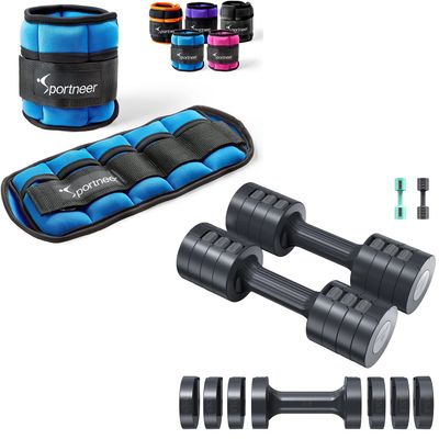 Ankle & Wrist Weights with Hand Weights Set