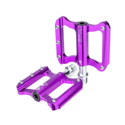 TTRS Store Bicycle Bike Pedals Non-Slip Cycling Road Bike Pedals Flat Platform Bicycle Parts Accessories (Color : Purple)