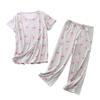 GTLY Womens Plus Size Pajama Set Cotton Sleepwear Tops with Capri Pants Casual and Fun Prints Pajama Sets view 1