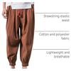 DAZLOR Mens Hip Hop Harem Pants Japanese Baggy Drop Crotch Wide Leg Joggers Summer Casual Loose Boho Hippie Yoga Beach Pants Coffee view 4