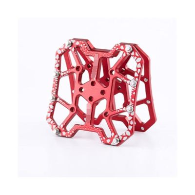 TTRS Store 1 Pair Aluminum Alloy Bicycle Clipless Pedal Platform Adapters Fit for SPD KEO Folding Bike Pedals Mountain Road Bike Accessories (Color : Red 1 Pair)