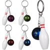 NOLITOY 10pcs Mini Bowling Ball Pin Keychains Pendant for Bag (Random Color) view 1