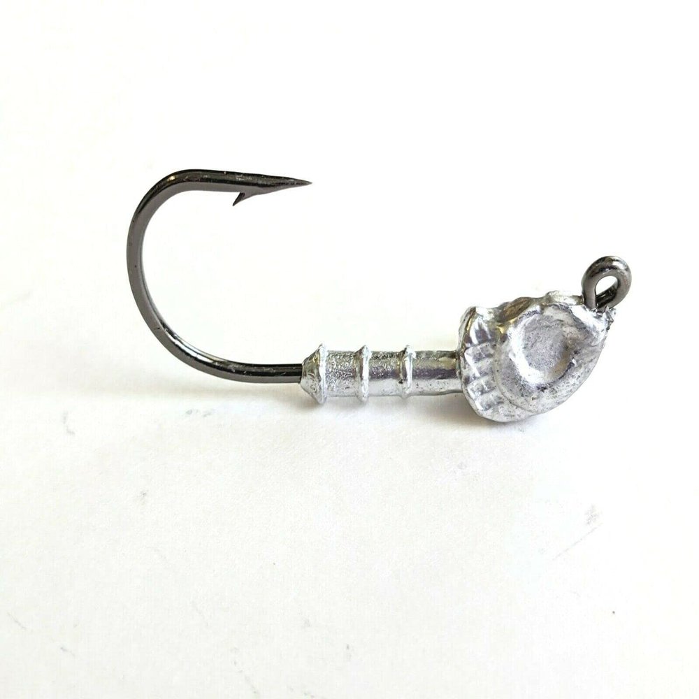 50 Unpainted Flats Minnow Jig Head Trout Bass Swimbait Lure Ultra Point Hook 1/4oz