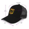 LIFANGMI Coat of arms of Germany Baseball Cap Breathable Curved Brim Mesh Caps Sun Visor Hip-Hop Hat Adjustable Trucker Hats for Men Women Black view 2