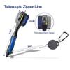 Lesunsul Golf Club Brushes, Golf Cleaning Tool, with Retractable Cleaning Nails, Nylon and Wire Bristles Oversize Double Brush Head with 2ft Retractable Zip-line Metal Buckle (Blue) view 2