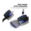 Lesunsul Golf Club Brushes, Golf Cleaning Tool, with Retractable Cleaning Nails, Nylon and Wire Bristles Oversize Double Brush Head with 2ft Retractable Zip-line Metal Buckle (Blue) view 4