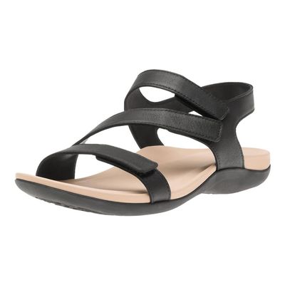 ABEO Oasis Women's Sandals | Metatarsal Support | Orthopedic Arch Support | Comfort Sandals - Built-In Metatarsal Pads - Black, 9 Medium