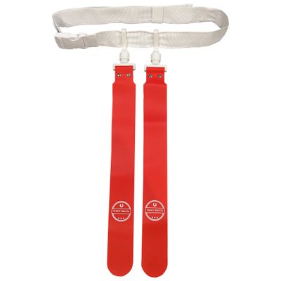 Public Sports Flag Football Belt - 2 Flags - Single (Red)