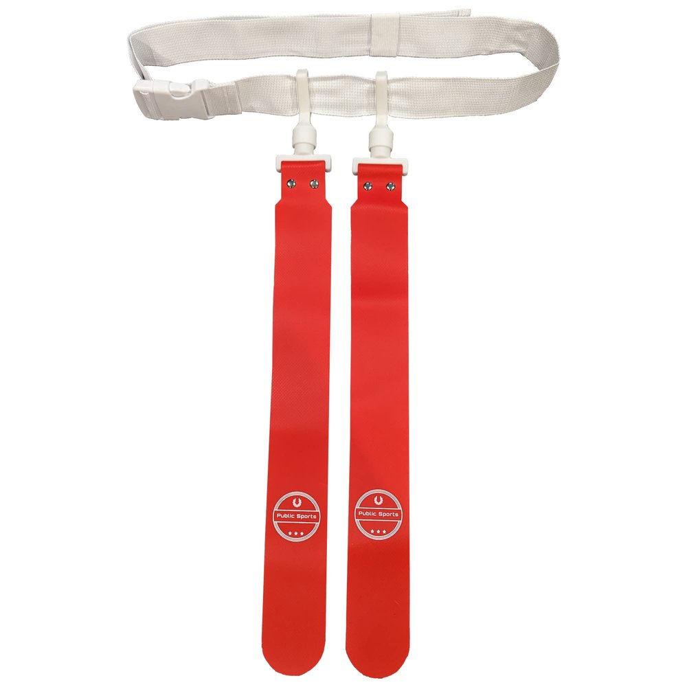 Public Sports Flag Football Belt - 2 Flags - Single (Red)