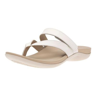 ABEO Oasis Thong Sandals For Women | Arch Support Sandals | Ball of Foot Pain Relief | Built-In Metatarsal Pads Women | Ball Of Foot Cushions for Women White, 8 Medium
