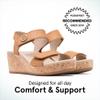 ABEO Riviera Strap Sandals For Women | Arch Support Sandals Women's | Ball of Foot Pain Relief | Built-In Metatarsal Pads Women | Ball Of Foot Cushions for Women Almond 10 Medium view 2