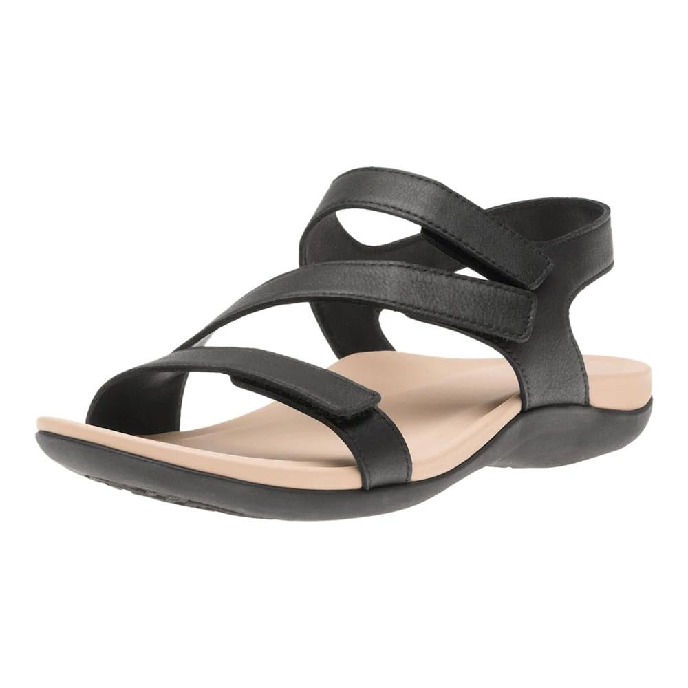 ABEO Oasis Women's Sandals | Metatarsal Support | Orthopedic Arch Support | Comfort Sandals | Built-In Metatarsal Pads - Black, 6 Medium