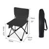 YASAT Outdoor Folding Chair Portable Folding Camping Chair Foldable Chair for Camping, Picnic, Lawn, Beach,Barbeques,Travel,and Fishing,Folding Chair with Side Pocket (Color : Black) view 3