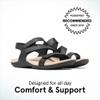 ABEO Oasis Women's Sandals | Metatarsal Support | Orthopedic Arch Support | Comfort Sandals | Built-In Metatarsal Pads - Black, 12 Medium view 3