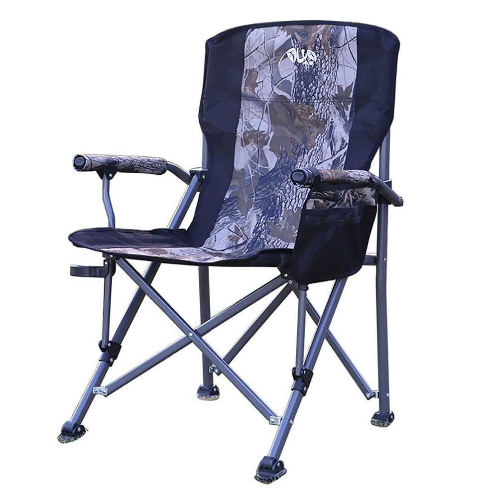 Folding Camping Chair Outdoor Folding Chair Portable Foldable Chair for Camping, Picnic, Lawn, Beach,Barbeques,Travel,and Fishing,Folding Chair with Side Detachable Cup Holder ( Color : Camouflage )