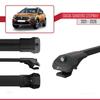 accessorypart Compatible with Dacia Sandero Stepway 3 2021-2026 ACE-1 Car Roof Rack Cross Bar Black Aluminium 2 Bars view 3