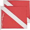 2pcs Diver Down Flag with Cord Ties 20 x 24 Inch - Double Stitched Nylon - Red and White Diving Flags for Scuba Dive Spearfishing Freediving,Use with Float, Buoy, Boat, Flagpole view 1