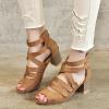 ZBYY Wedges Sandals for Women,Summer Casual T-Strap Open Toe Platform Sandals with Chunky Low Heel Dressy Beach Sandals view 3