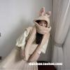 MBETA Autumn and Winter Female Sweet Rabbit Ears Lamb Wool Scarf hat Integrated Ushanka Warm kit Student view 3
