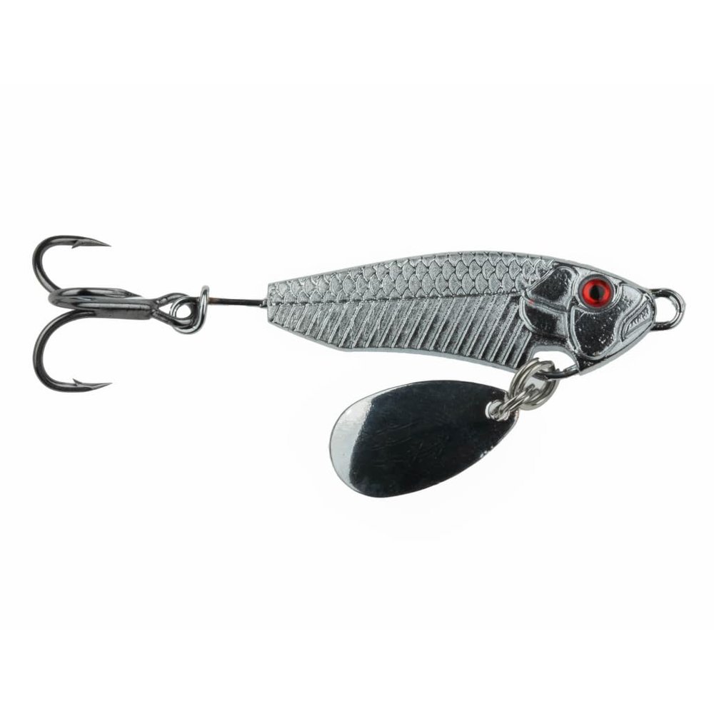 FREEDOM TACKLE Freedom Flash | Premium Zinc Body Flash Jig | High-Vibration & Flashing Bass Lure | Silver Chrome, 5/16 oz