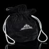 Andersons Mirabella Tiara and Velvet Bag Set, 2.875" silver rhinestone crown for Prom Queen, pageants, weddings, quinceaeras, birthdays, Sweet 16, homecoming, school dances, costumes, parties, and events view 3