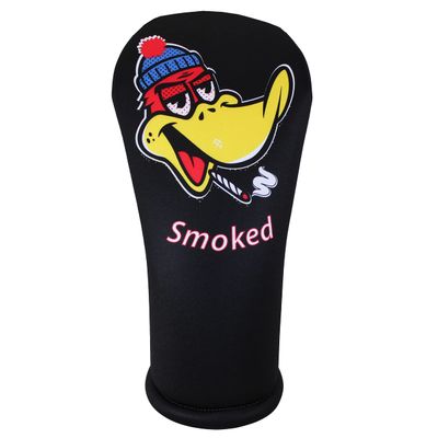 Black Smoked Ducky Hybrid Club Headcover Handmade by BeeJos