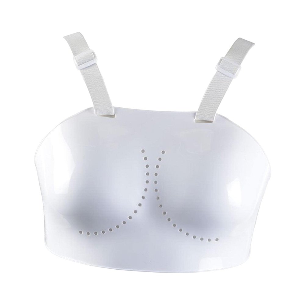 Deevoka Breast Protector Adults Kids Body Protective Adjustable Strap Karate Fencing Sports Guard for Baseball, Rugby, Boxing, Sanda, Kickboxing, Women M 90-94cm