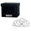 Andersons Sasha Tiara and Velvet Presentation Box Set, 1.5" silver rhinestone crown for Prom Queen, pageants, weddings, quinceaeras, birthdays, Sweet 16, homecoming, parties, and events view 1