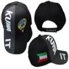 Kuwait Country Black White Letter Crest Patch On Side Embroidered Hat Cap view 1