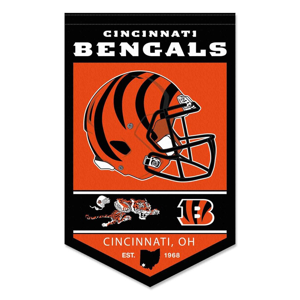 WinCraft Cincinnati Bengals Heritage History Banner Pennant