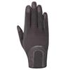 Joanna Hybrid Leather and Mesh, Equestrian Horse Riding Gloves, Black (Small 6) view 2