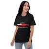 1956 Chevy Bel Air Red Antique Car Collector Cars 56 Belair Graphic T-Shirt | Car Enthusiast Gift view 2