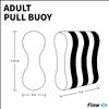 Flow Swim Gear Training Pull Buoy - Pull Float for Pool Lap Swimming in Adult and Junior Sizes (Pink/Black, Adult) view 4