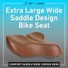 sixthreezero Bike Seat, Comfortable Bicycle Saddle Extra Large Wide Curved Wing Cushion Comfort for Men and Women, Brown view 2