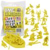 BMC Marx Plastic Army Men US Soldiers - Yellow 31pc WW2 Figures - Made in USA