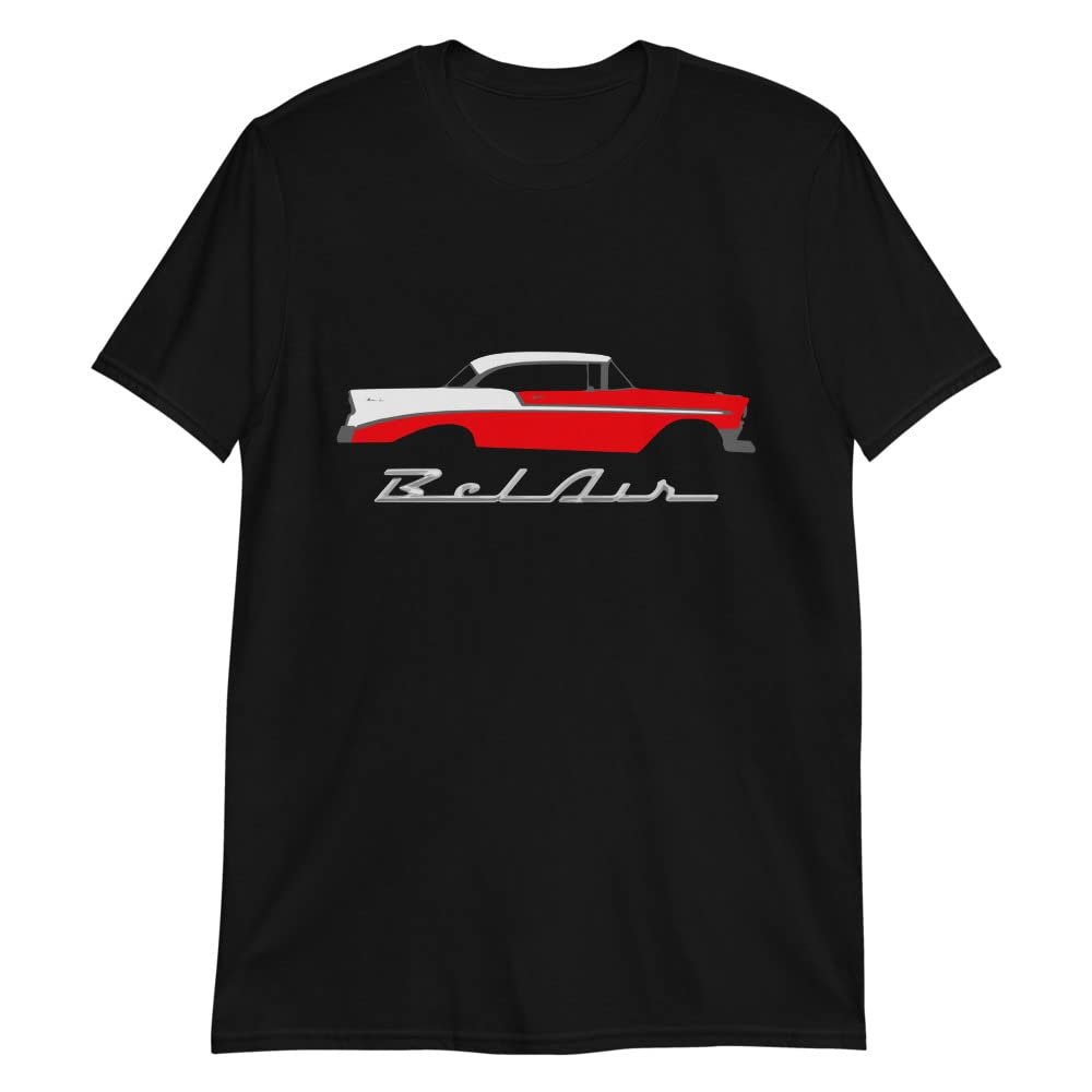 1956 Chevy Bel Air Red Antique Car Collector Cars 56 Belair Short-Sleeve T-Shirt